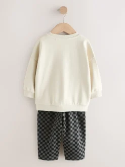 Next Voiture écrue - Ensemble Sweat-shirt et Joggings à Col rond (3mois7ans) (3mois7ans) Clearance