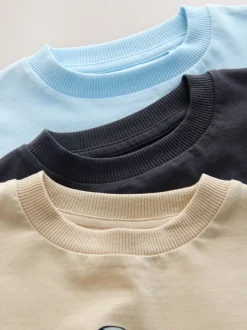 Next - Lot de 3 t-shirts graphiques à manches courtes (3mois7ans) Voiture de course noir/gris Best