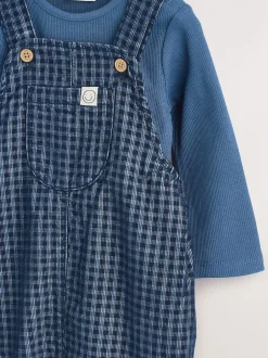 Next Vérification bleue - Ensemble salopette et body bébé en velours côtelé (0mois-2ans) Sale