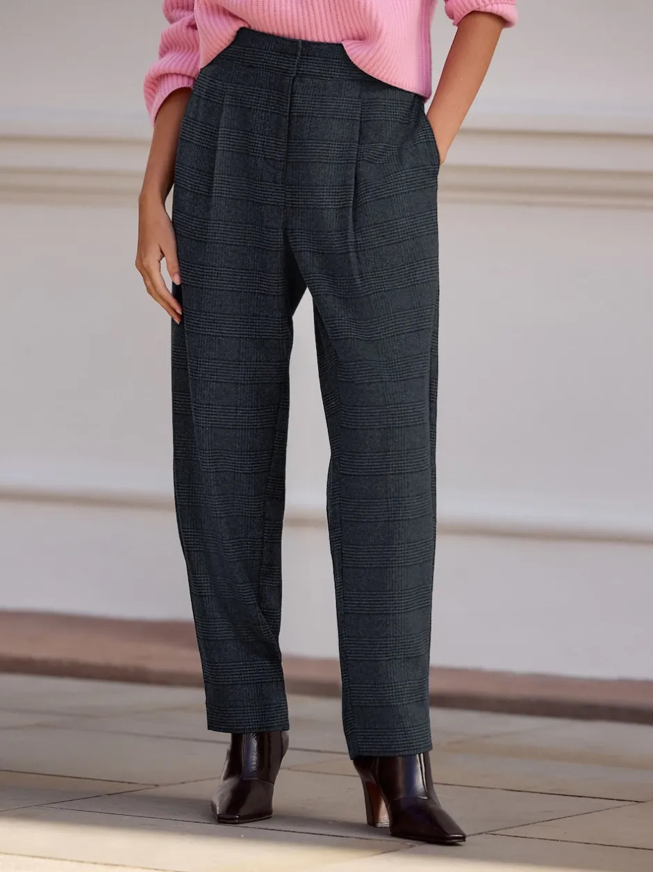 Next Vérification bleue - Pantalons N. Premium Coupe ballon en laine