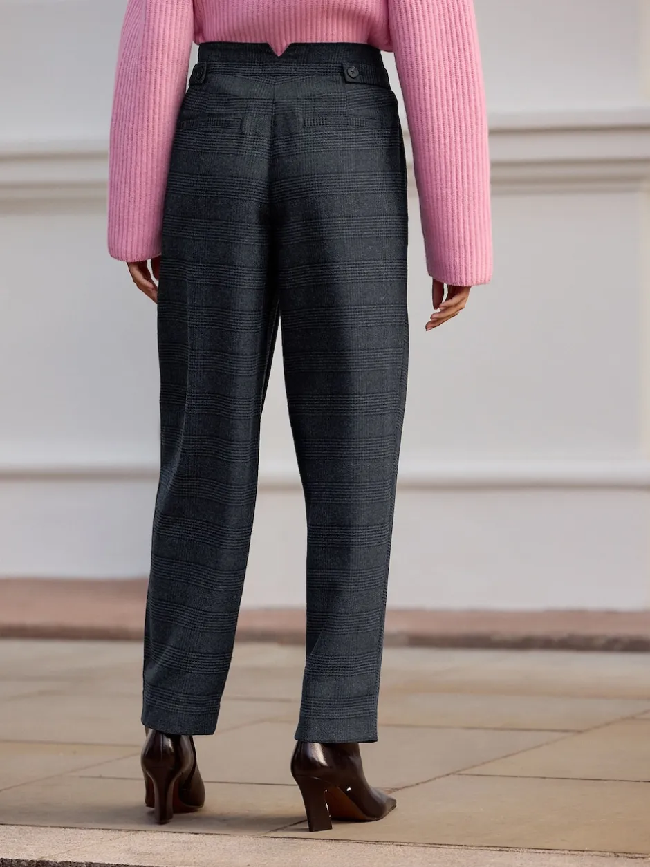 Next Vérification bleue - Pantalons N. Premium Coupe ballon en laine