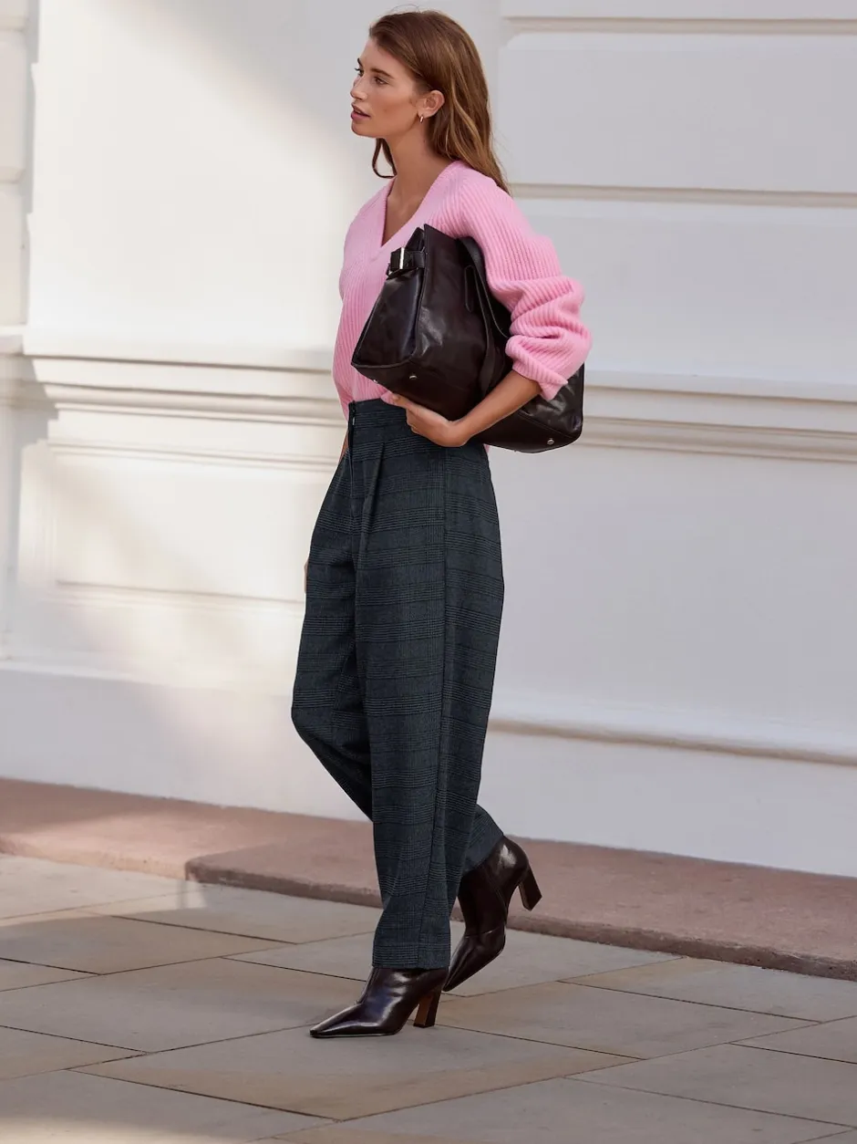 Next Vérification bleue - Pantalons N. Premium Coupe ballon en laine