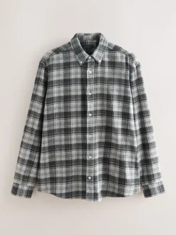 Next - Chemise à carreaux Signature à manches longues Vérification grise Hot