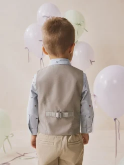 Next Vérification grise - Ensemble gilet, chemise, nœud et cravate (3mois-9ans) Hot