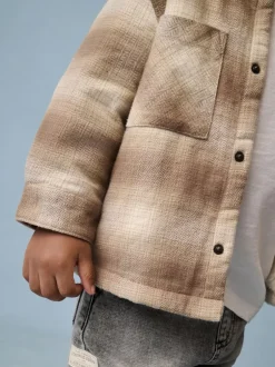 Next Vérification neutre - Veste-chemise à carreaux doublée de peau de mouton (3mois7ans)