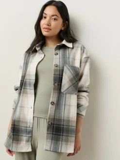 Next Vérification noir/blanc - Veste-chemise polaire Online