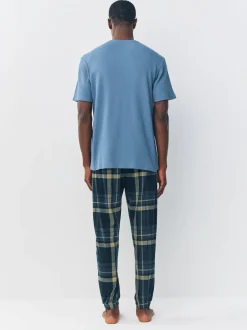 Next Vérification noire - Ensemble pyjama texturé confortable Motionflex à poignets Clearance