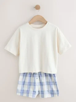 Next Vérification rose/bleu - Lot de 2 pyjamas à bas tissé (3-16ans) New