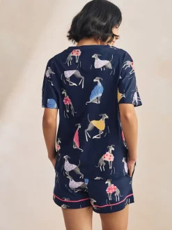 Next Whippet bleu marine - Pyjamas ensemble shorts en 100 % coton Best