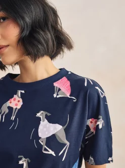 Next Whippet bleu marine - Pyjamas ensemble shorts en 100 % coton Best