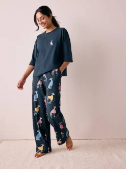 Next Whippet bleu marine - Pyjama en jersey à manches courtes