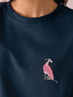 Next Whippet bleu marine - Pyjama en jersey à manches courtes