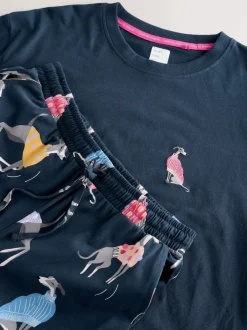 Next Whippet bleu marine - Pyjama en jersey à manches courtes