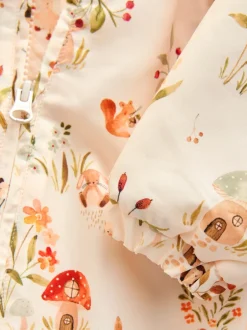 Next Woodland écru imprimé à capuche - Combinaison bébé en nylon (0mois à2ans) Outlet