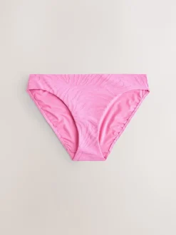 Next - Bas de bikini Zèbre rose texturé Best