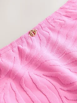 Next - Bas de bikini Zèbre rose texturé Best