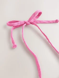 Next - Haut de bikini rembourré plongeant avec armatures rembourré Zèbre rose texturé Outlet