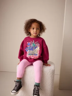 Next - Sweat à col ras du cou (3mths-7yrs) Zèbre rouge bordeaux Online