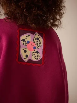 Next - Sweat à col ras du cou (3mths-7yrs) Zèbre rouge bordeaux Online