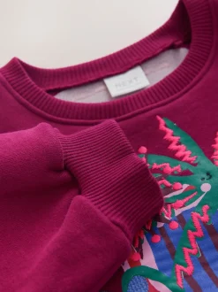 Next - Sweat à col ras du cou (3mths-7yrs) Zèbre rouge bordeaux Online