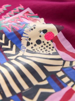 Next - Sweat à col ras du cou (3mths-7yrs) Zèbre rouge bordeaux Online